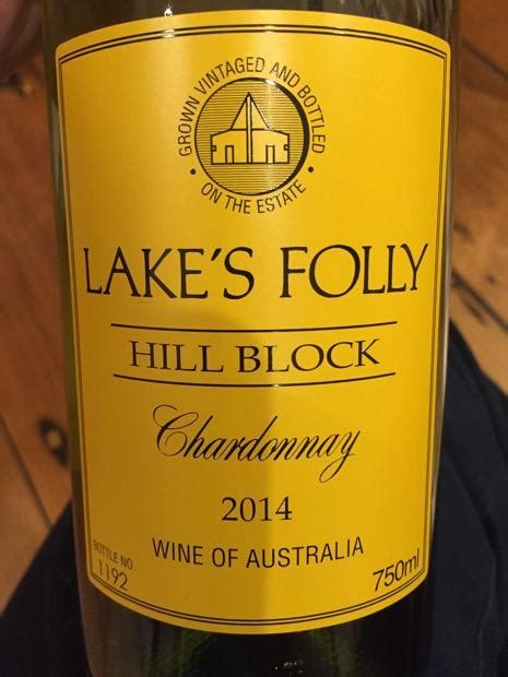 2014 Lakes Folly Chardonnay Hill Block Australia New South Wales