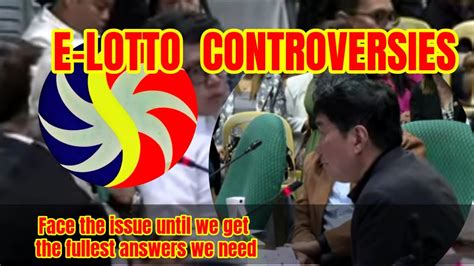 E LOTTO CONTROVERSIES INIIMBISTIGAHAN NI SEN TULFO YouTube