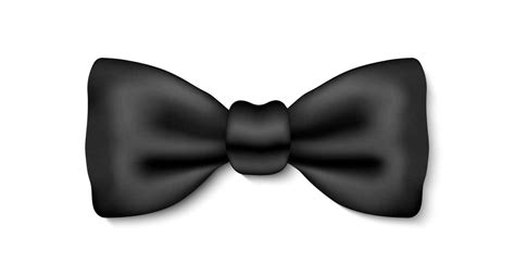 Realistic Bow Tie Shiny Black Isolated Vector Illustration 26734549 ...