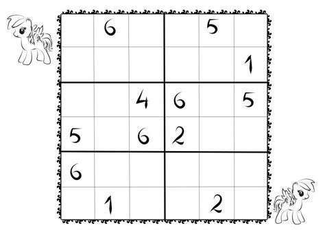 Sudoku Vorlagen für Kinder 6x6 kostenlos herunterladen und drucken