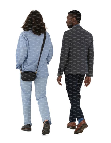 Two Cut Out People Walking Vishopper