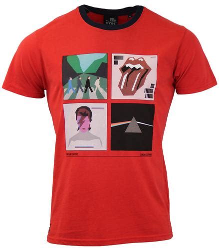 Chunk Vintage Classics Retro Album Cover T Shirt In Red