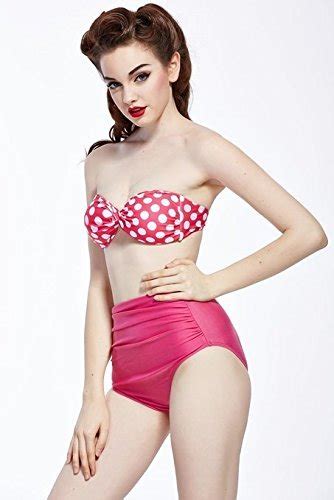 Frauen Vintage 50er Jahre Pinup Girl Rockabilly High Waist Retro Bikini