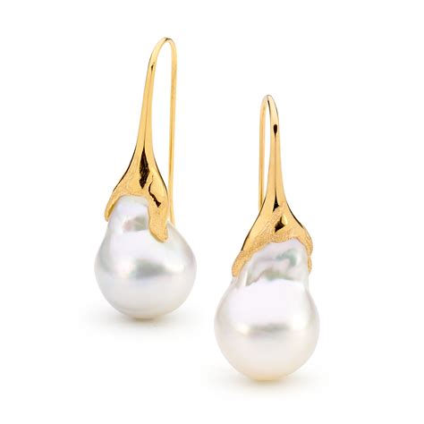 Baroque French Hook Earrings - Allure South Sea Pearls