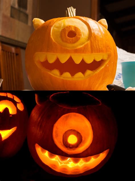 Mike Wazowski Pumpkin Carving Template