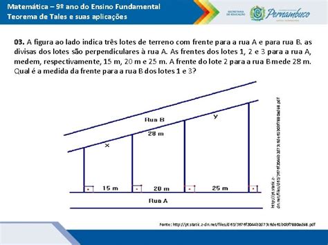 Matemtica Ensino Fundamental Ano Teorema De Tales