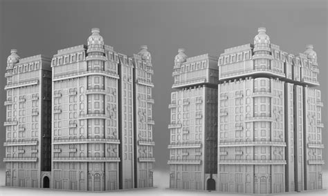 STL file Old Chicago Architecture - Apartment Building 👴・3D printer ...