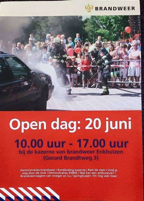 Opendag Bij De Brandweer Van Enkhuizen Op Zaterdag Juni