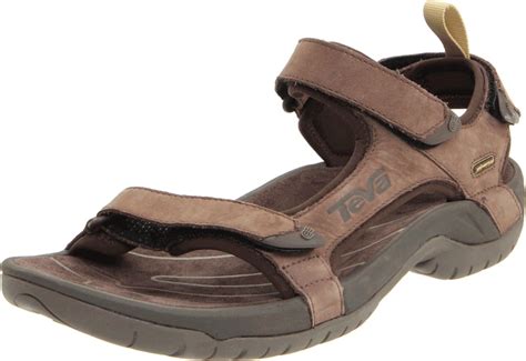 Teva Mens Tanza Leather Sandal in Brown for Men | Lyst