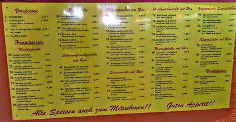 Menu Au Asia Grill Imbiss Fast Food Pocking