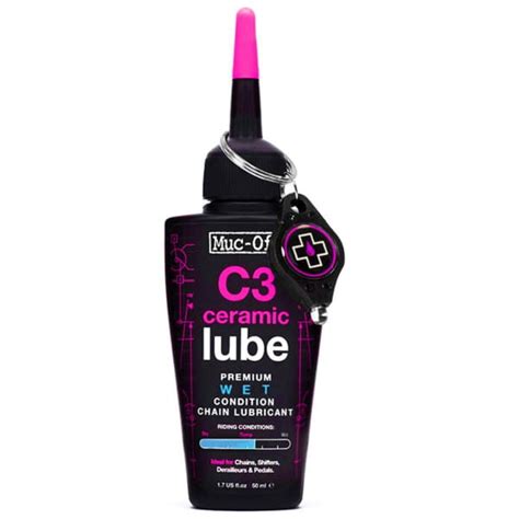 Muc Off C3 Wet Ceramic Lube Lubrifiant pour chaînes 50ml Huiles de