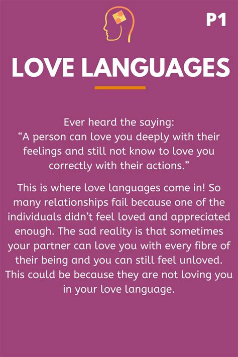 The Love Languages For People Who Are In Love With Each Other And Not