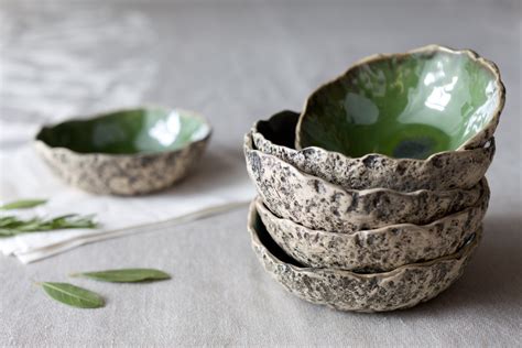 4 Soup Bowl Set Handmade Ceramic Soup Bowl Stoneware Bowl