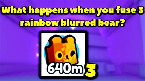 What Happens When You Fuse Rainbow Blurred Bear Roblox Pet