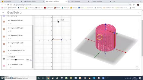 I Solidi Di Rotazione Geogebra D Youtube