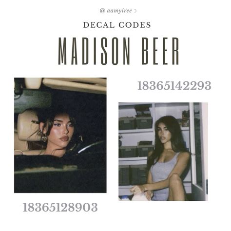 Decal Codes Madison Beer Di 2024