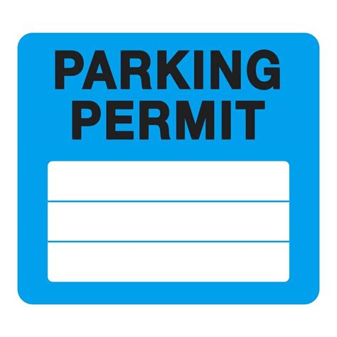 Free Printable Parking Permit Template - Printable Blank World