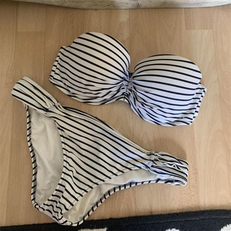 Victoria Secret DD Strapless Bra Bikini Top White Depop