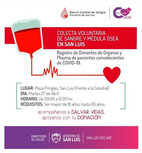 Continúa la colecta voluntaria de sangre y médula ósea en San Luis