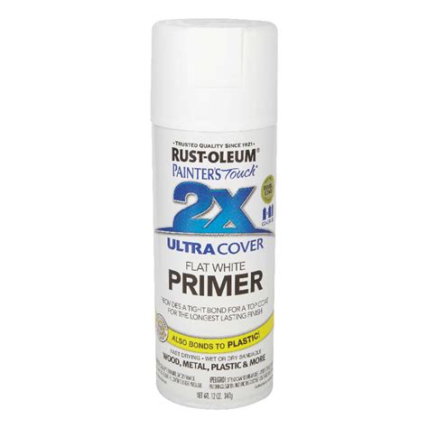 Rust Oleum Painters Touch 2x Ultra Cover Flat White Spray Paint 12 Oz