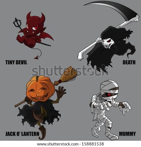 4 Graphic Vector Of Mythical Creatures Set 07 (Halloween Set ...