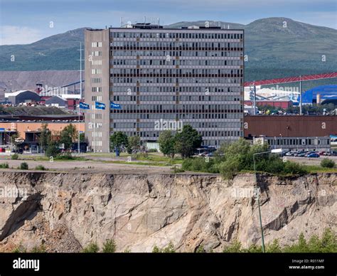 LKAB iron mining area, administration building, Kiruna, Sweden Stock Photo - Alamy