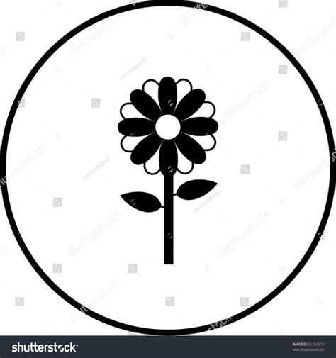 Flower Symbol Stock Vector Illustration 51763612 : Shutterstock