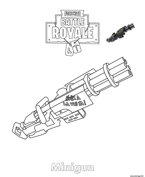 Coloriage Minigun Fortnite JeColorie