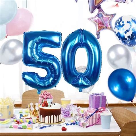 decoration anniversaire  ans homme bleu ballons anniversaire homme