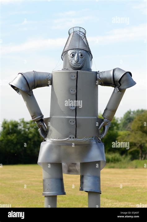 The Tin Man Scarecrow Stock Photo Alamy