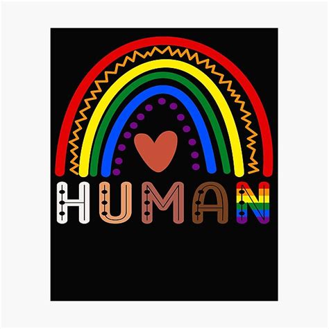 Lámina fotográfica Mes del orgullo LGBT del arco iris humano Orgullo