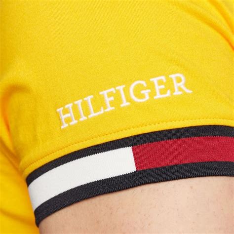 Tommy Hilfiger Flag Sleeve Polo Geel Mezaldy