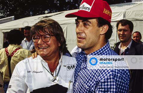 Jean Alesi With Valerie Junchera From Elf San Marino Gp Motorsport