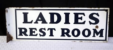 Porcelain Ladies Rest Room Flange Sign 4621841055