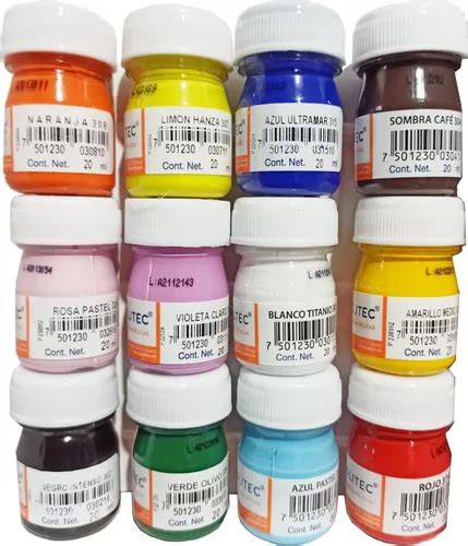 Pintura Escolar Politec 20ml Color Surtidos Caja 12 Piezas En Venta En