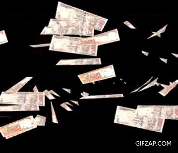 Money Falling From Sky Gif - Money rain on a transparent background ...