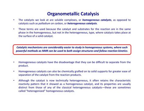 Pdf Lec Organometallic Catalysis Ii University Of Alpha Chem