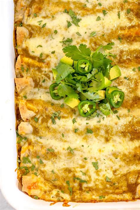 These Vegetarian Enchiladas Verdes Are Packed Full Of Vegetables Sweet