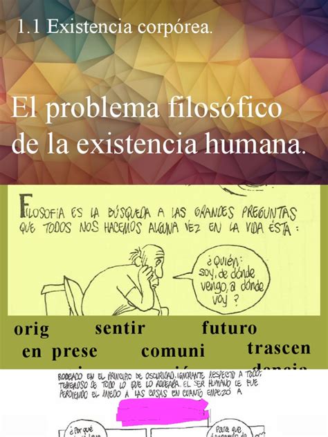 El Problema Filosófico De La Existencia Humana Pdf Materialismo