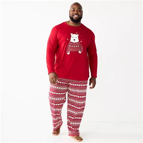 Big And Tall Jammies For Your Families® Christmas Spirit Top And Pants