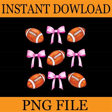 Coquette Bow Pumpkin Football PNG Coquette Bow Pumpkin Fall Vibes