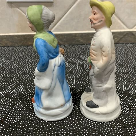 Flambro Accents Vintage Flambro Bisque Porcelain Old Man And Woman