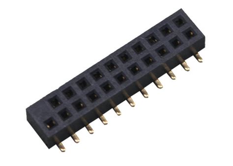 row  pin female header connector mm pitch smt type black color