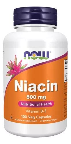 Niacinamide Niacina B3 500mg 100 Vcaps Now Foods Parcelamento Sem Juros