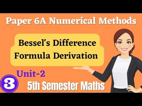 Degree Th Sem Maths Paper A Bessel S Difference Formula Derivation