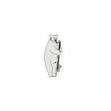 Polar Bear And Bass Clarinet Stickers Clever Clarinetist Kansas City