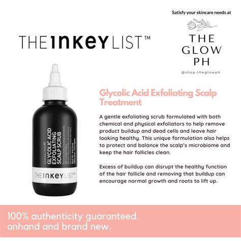 Authentic The Inkey List Glycolic Acid Exfoliating Scalp Scrub 150ml