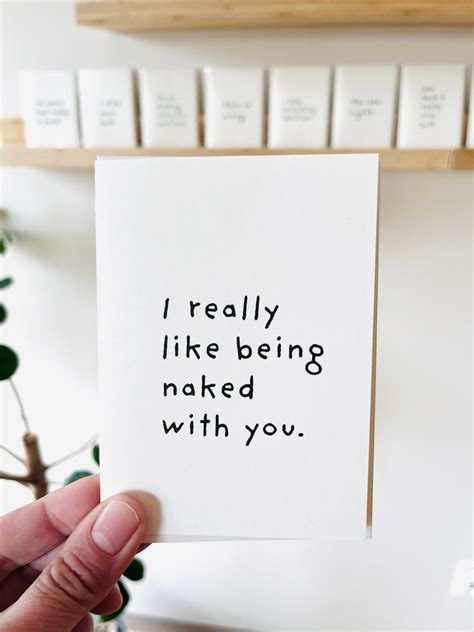 I Really Like Being Naked With You Greeting Card Etsy