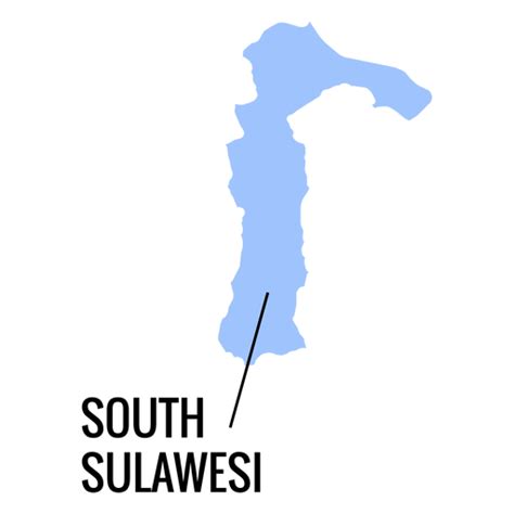 South Sulawesi Province Map PNG & SVG Design For T-Shirts