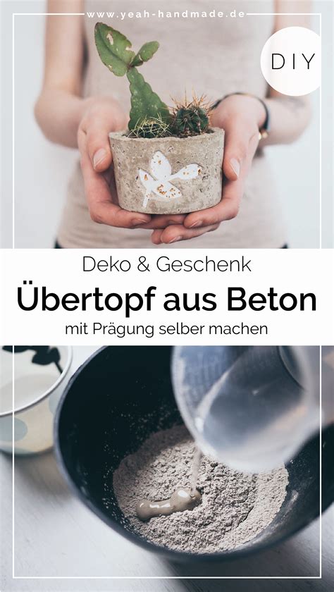 Diy Bertopf Aus Beton Selber Machen Yeah Handmade Diy Bertopf